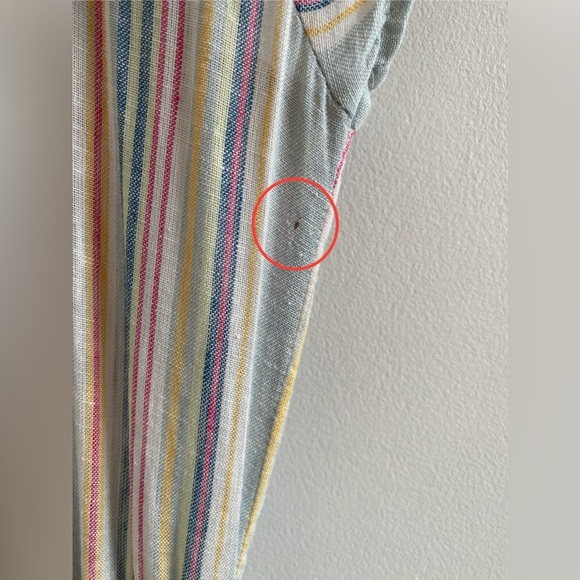 Rails Amellia Sag Harbour Stripe Linen Blend Tiered Midi Dress Size XS - Picture 6 of 11